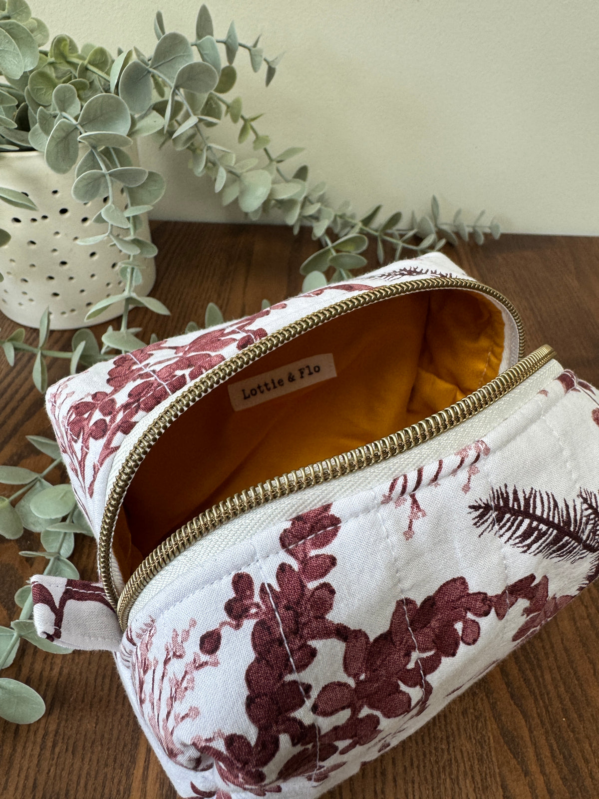 Small Boxy Zipper Pouch - Autumn Foliage