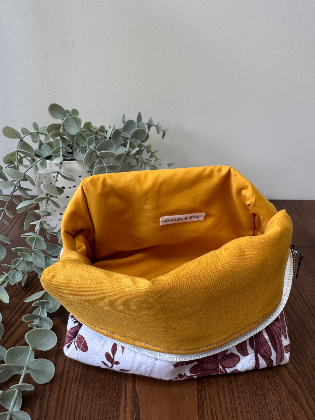 Medium Boxy Zipper Pouch - Autumn Foliage