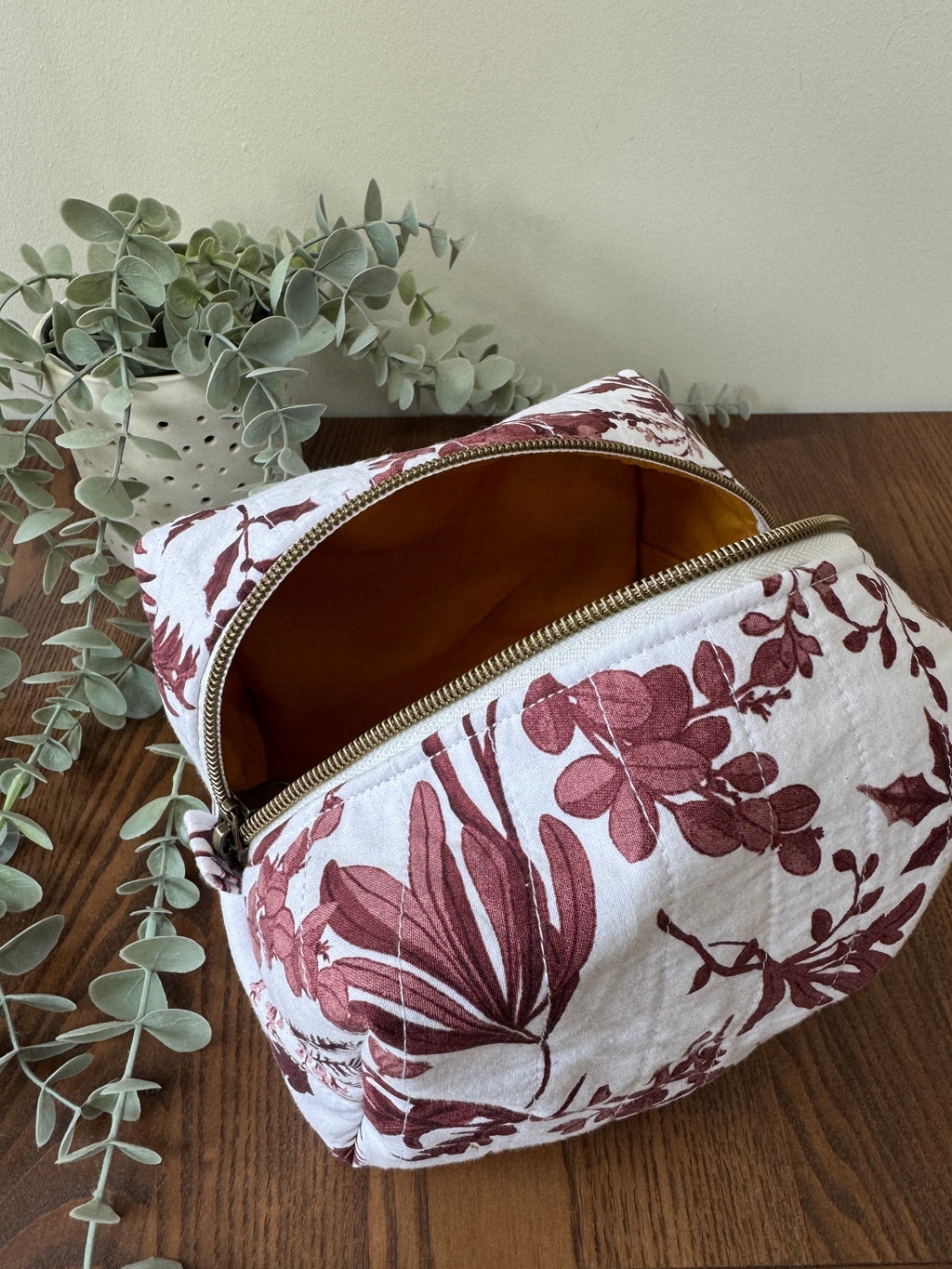 Medium Boxy Zipper Pouch - Autumn Foliage