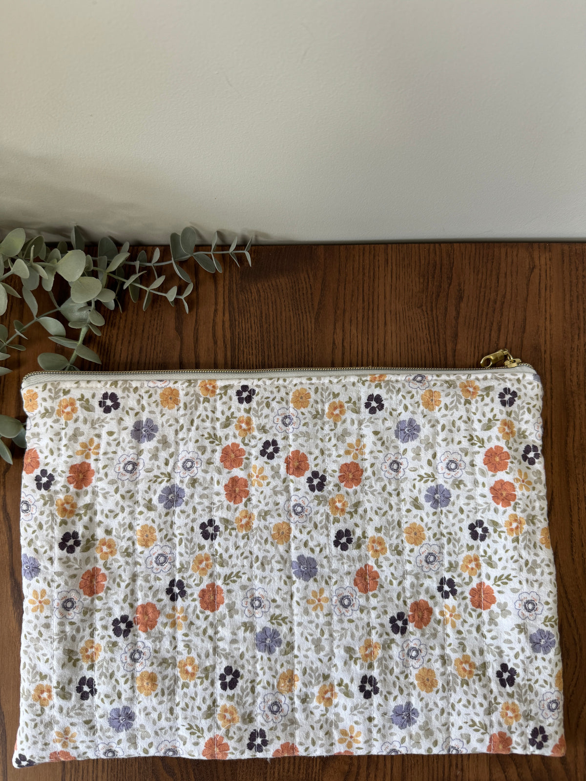 XL (Laptop) Zipper Pouch - Autumnal Florals