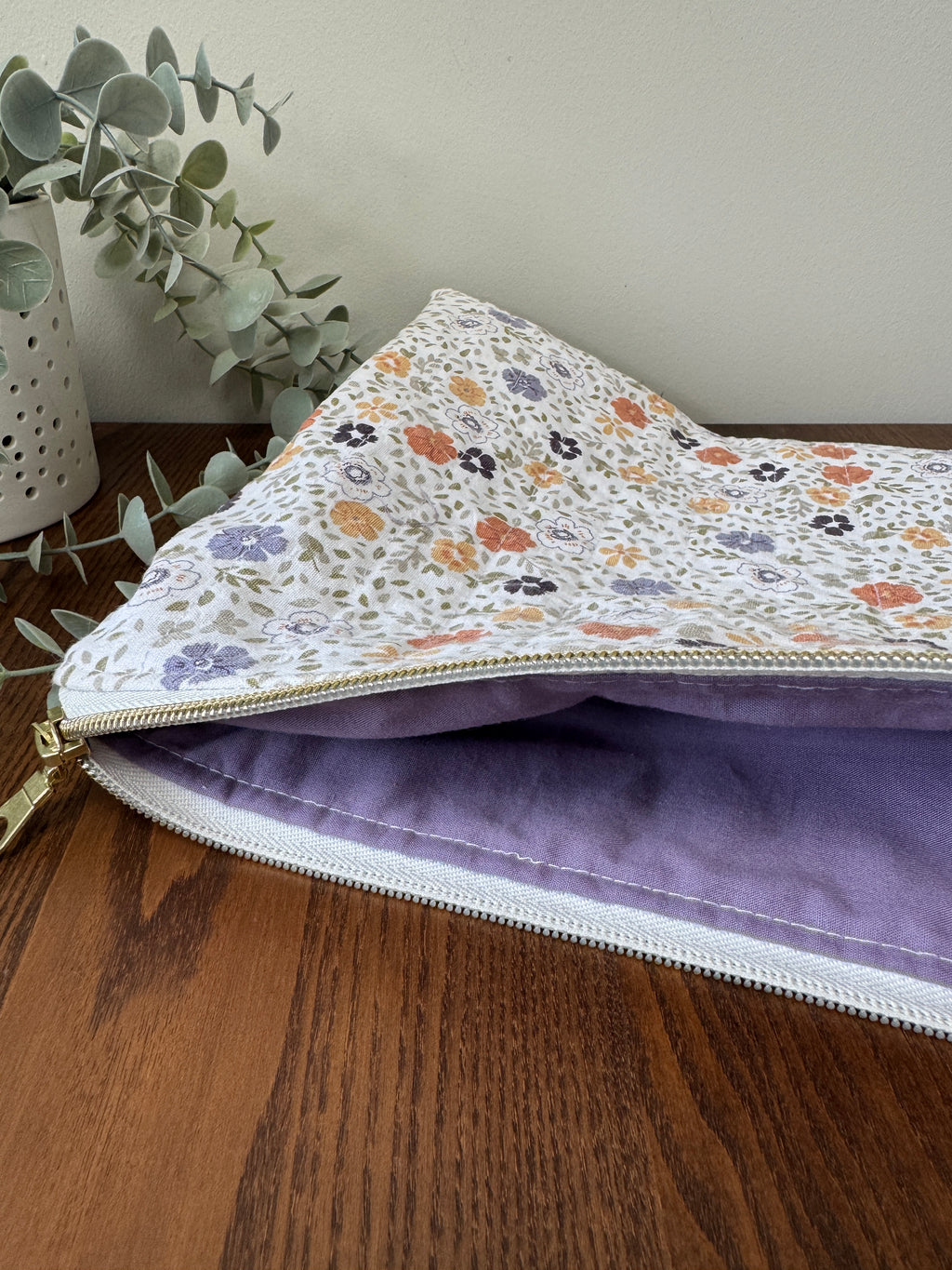 XL (Laptop) Zipper Pouch - Autumnal Florals