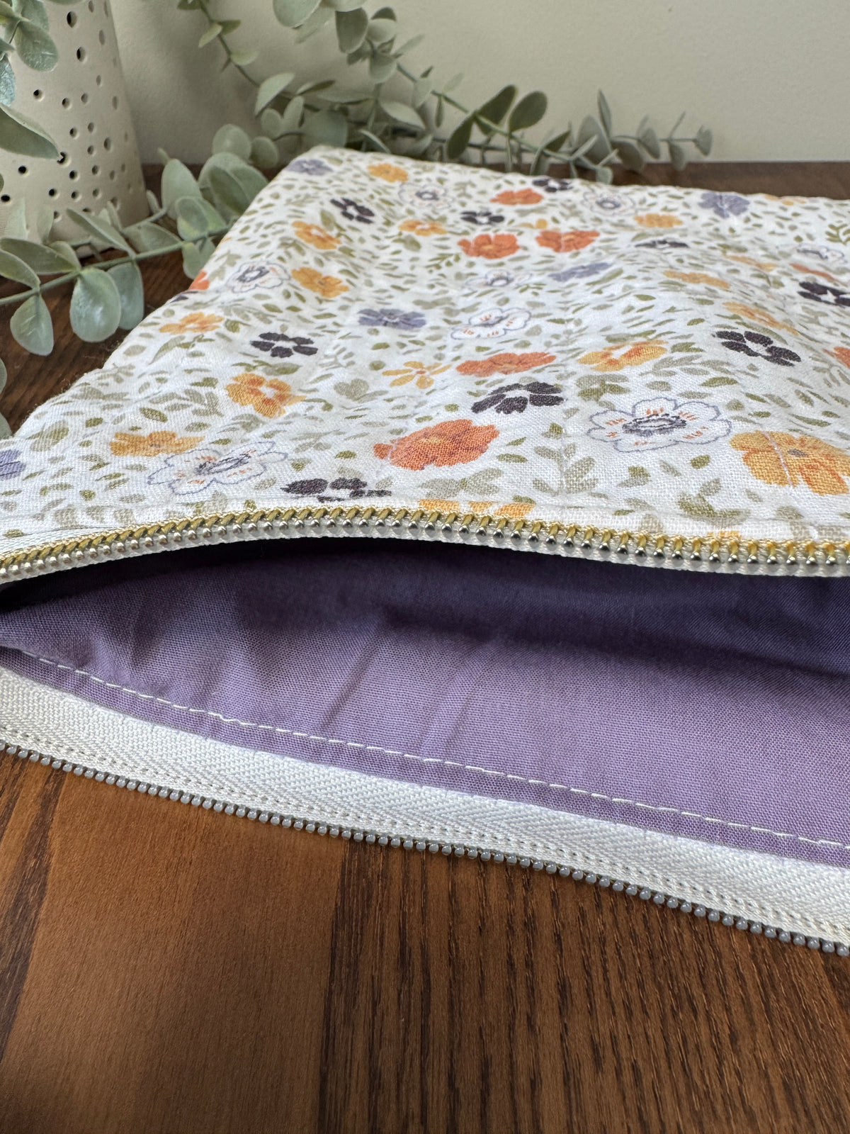 Medium Zipper Pouch - Autumnal Florals