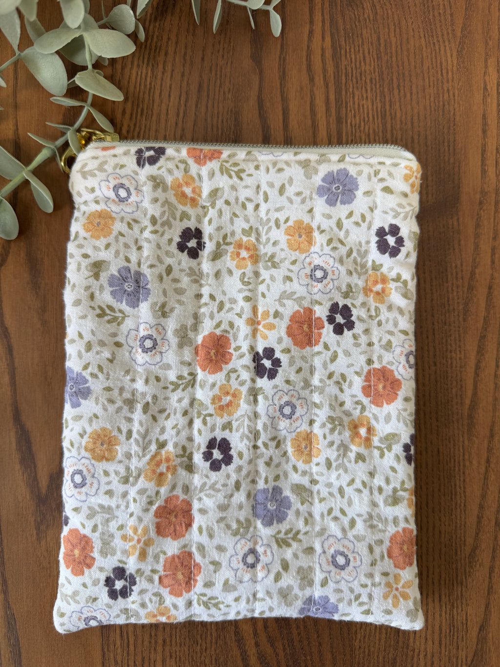 Tall (Kindle/E Reader) Zipper Pouch - Autumnal Florals